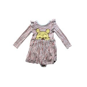 Little Sleepies Disney Winnie the Pooh Striped Ruffle Romper Dress 18-24 Months